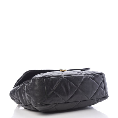 Chanel Goatskin Quilted Maxi 19 Flap Black 4 of 13