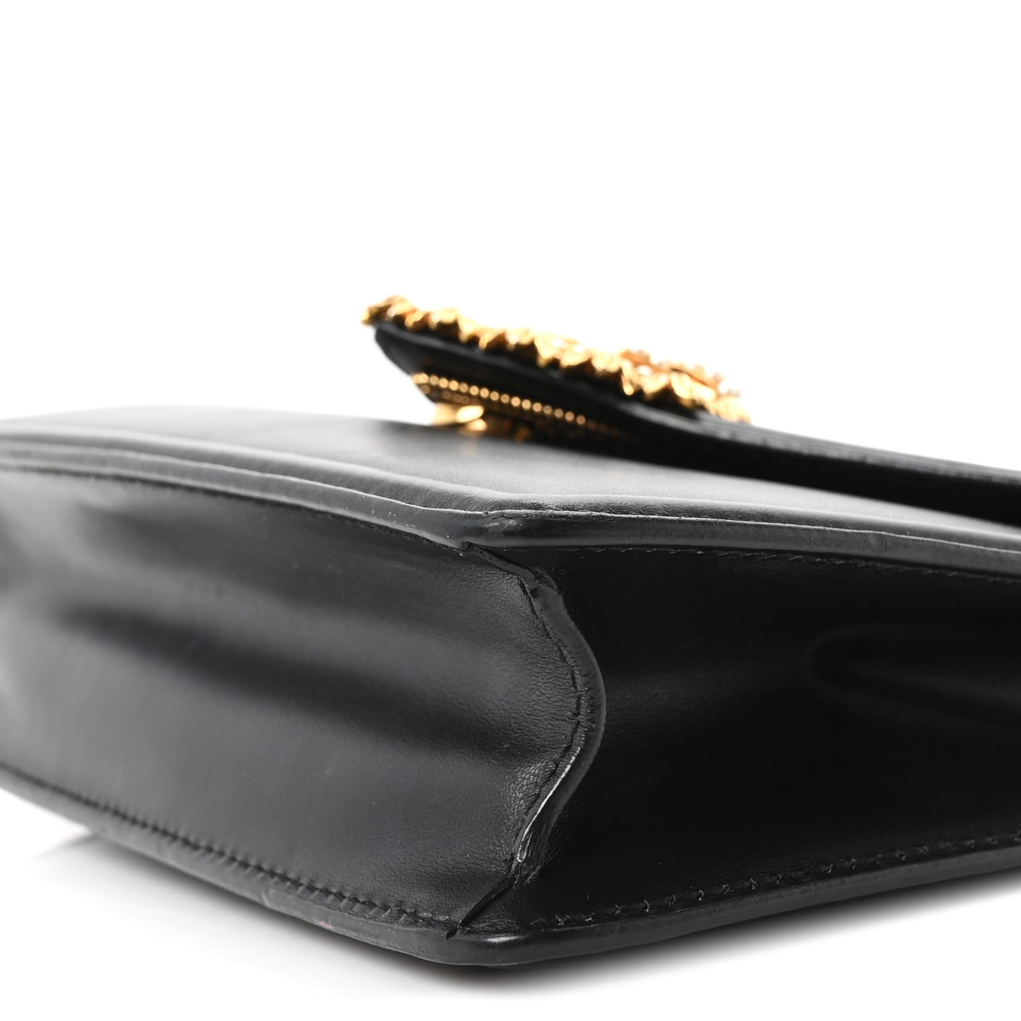 Smooth Calfskin Medium Devotion Crossbody Bag Black
