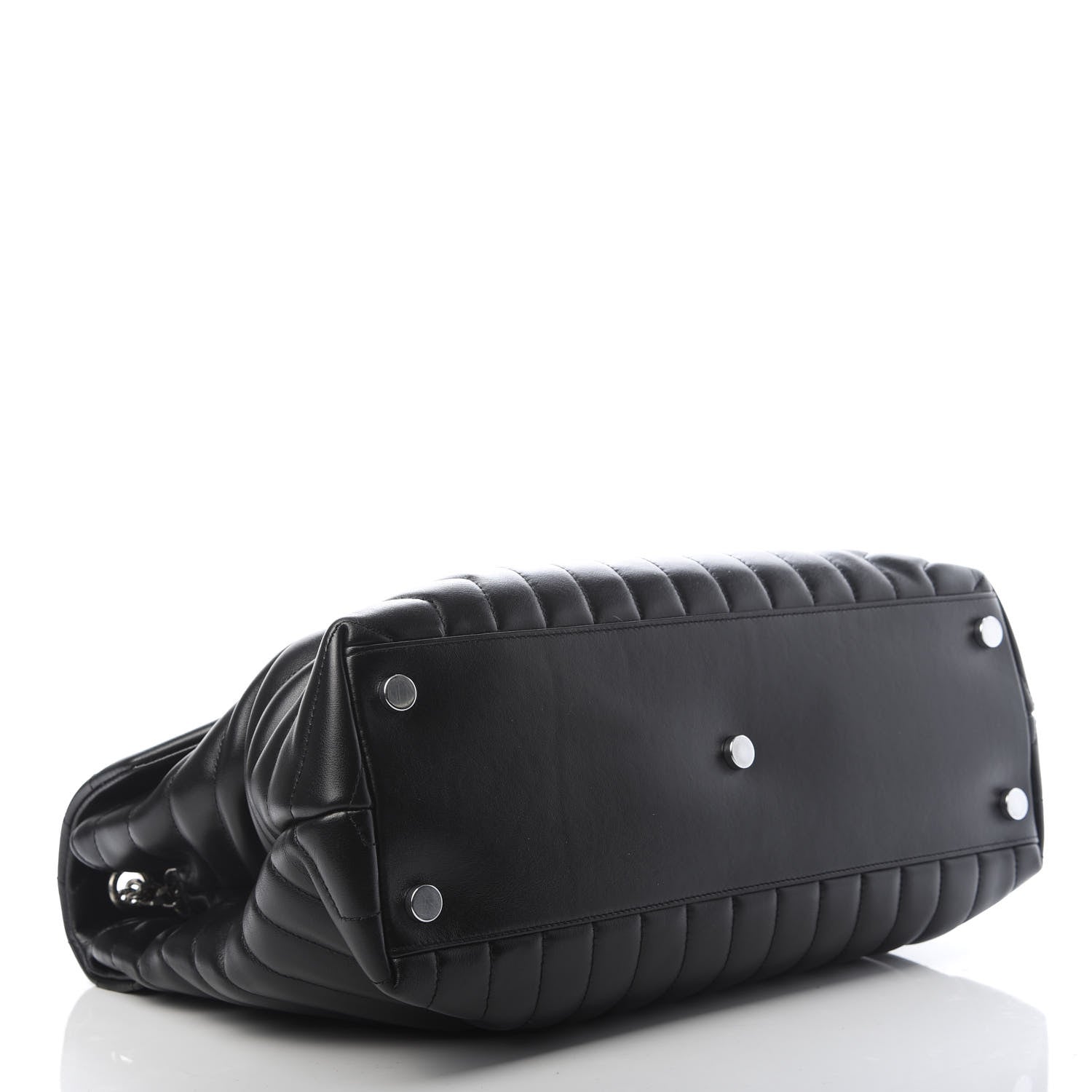Saint Laurent Calfskin Y Quilted Monogram Large Loulou Chain Satchel Black 4 of 13