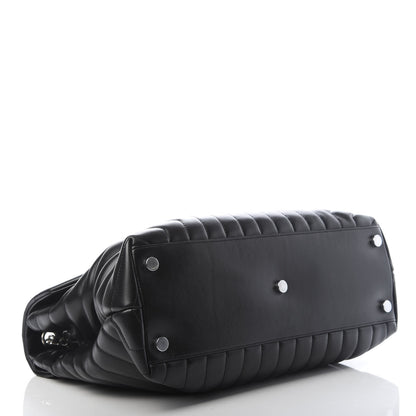 Saint Laurent Calfskin Y Quilted Monogram Large Loulou Chain Satchel Black 4 of 13