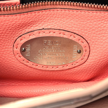 Fendi Cuoio Romano Selleria Bi-Color Medium Peekaboo Iconic Satchel Rosa Plaster Pesca 6 of 9