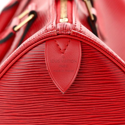 Louis Vuitton Epi Speedy 25 Castillan Red 6 of 13