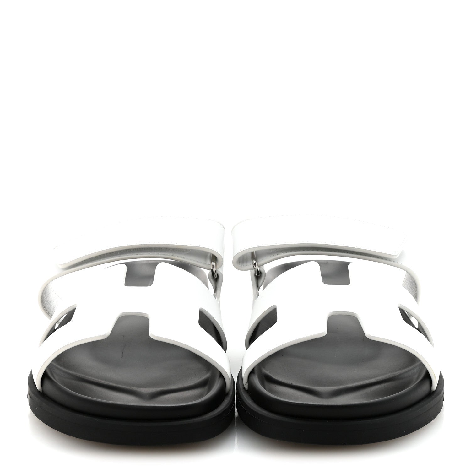 Hermes Calfskin Womens Chypre Sandals 38 White 3 of 10