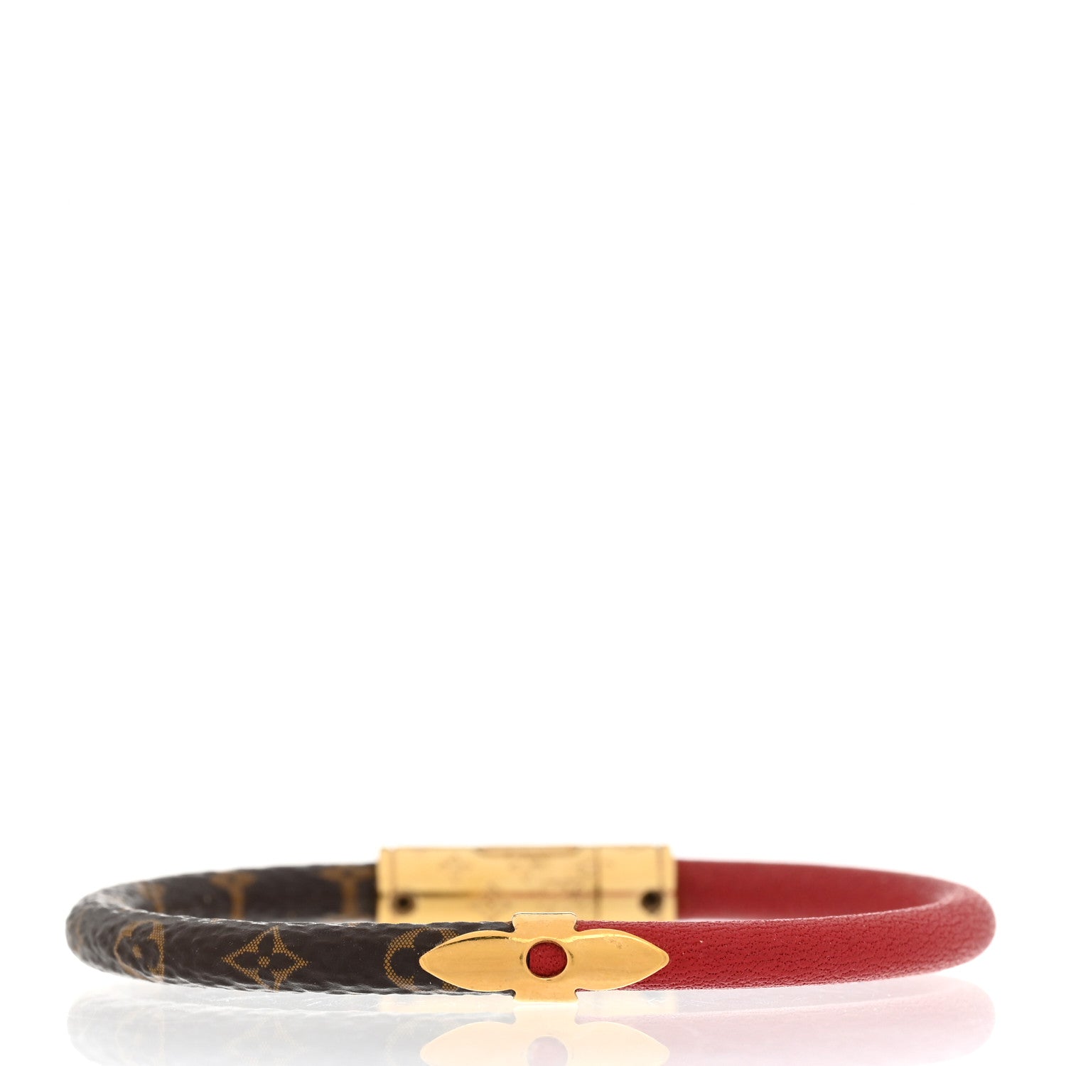 Louis Vuitton Monogram Daily Confidential Bracelet 17 Red 3 of 5
