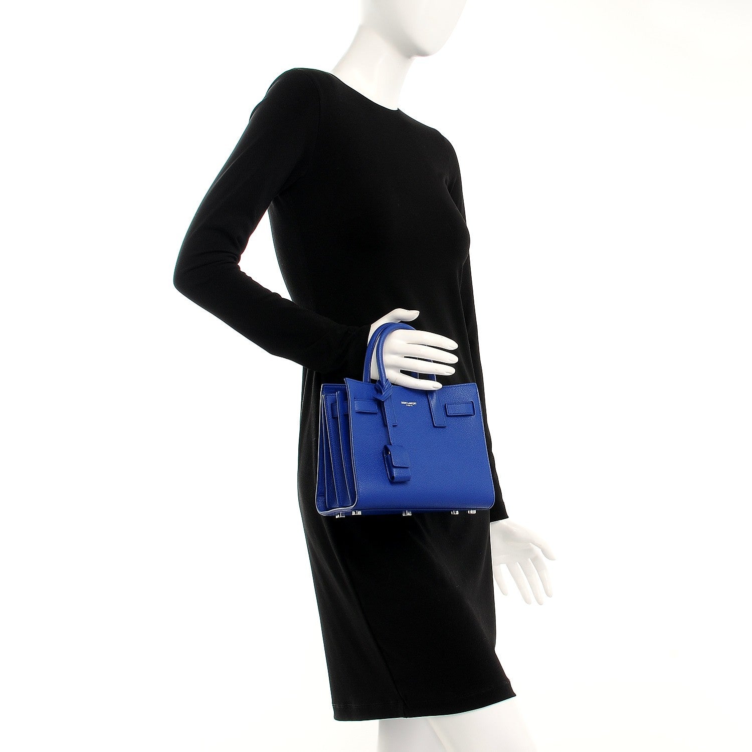 Saint Laurent Calfskin Nano Sac De Jour Cobalt Blue 2 of 9