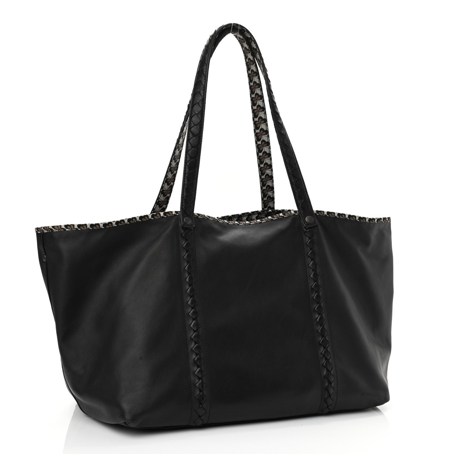 Bottega Veneta Nappa Nylon Medium Reversible Butterfly Shoulder Bag Black Cement 3 of 15