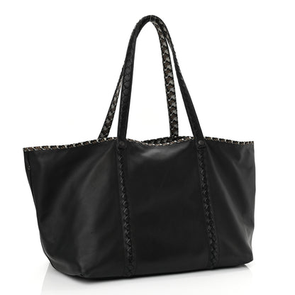 Bottega Veneta Nappa Nylon Medium Reversible Butterfly Shoulder Bag Black Cement 3 of 15