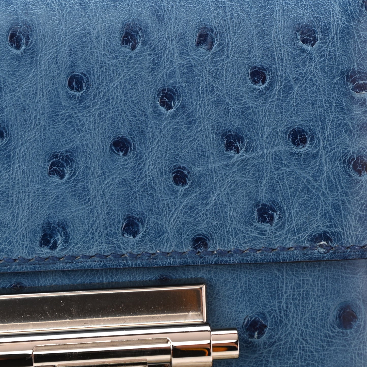 Ostrich Mini Verrou Chaine Bag