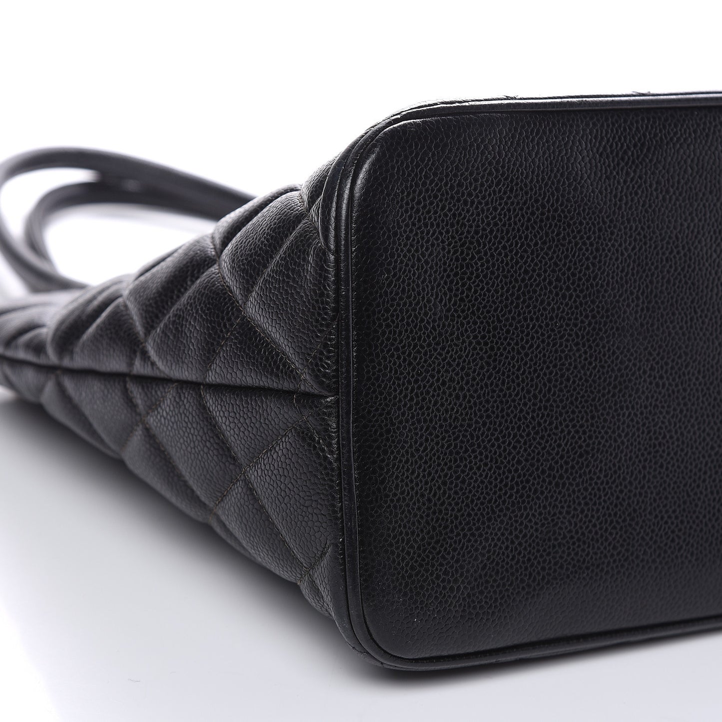 Caviar Quilted Medallion Tote Black