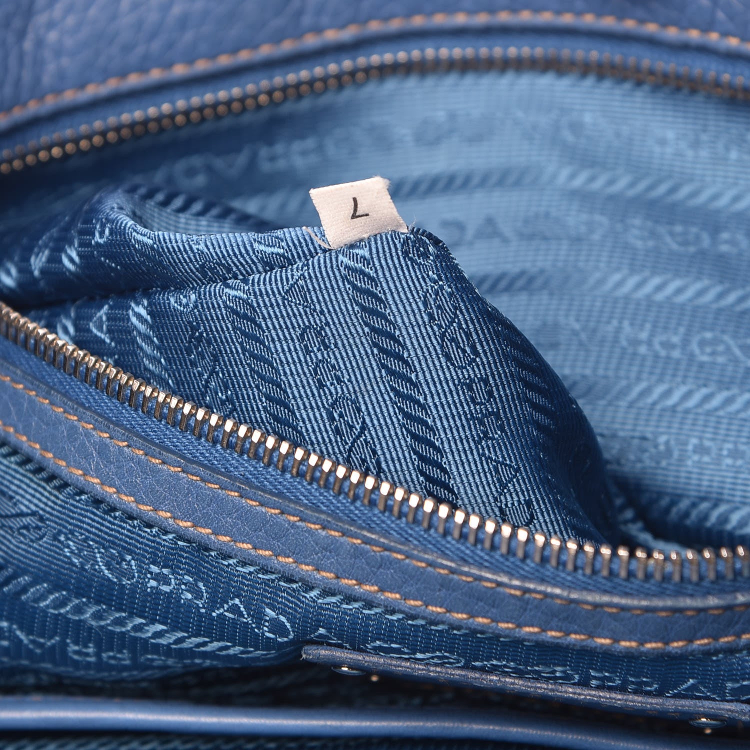 Prada Vitello Daino Tote Cobalto 8 of 18