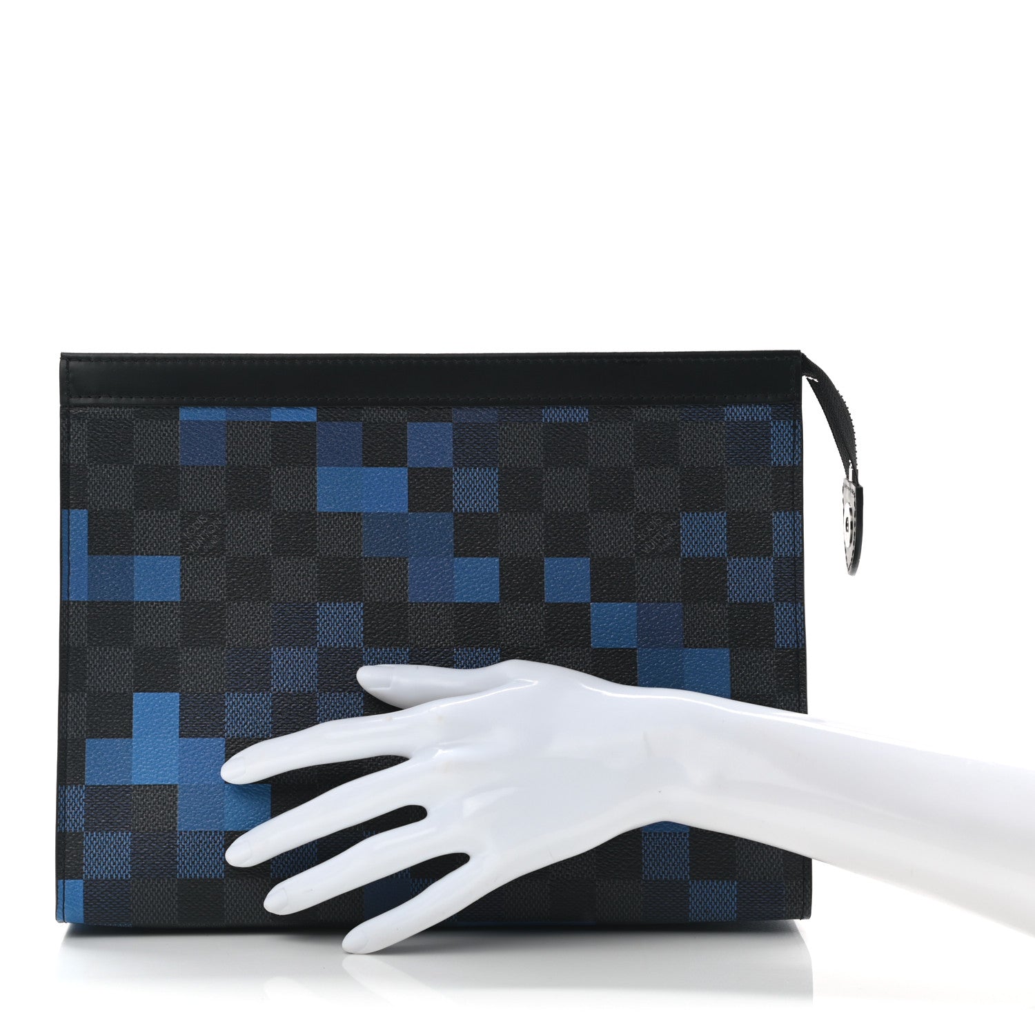 Louis Vuitton Damier Graphite Pixel Pochette Voyage MM Blue 2 of 6