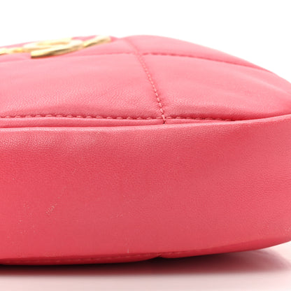 Chanel Lambskin Quilted Diamond Clutch With Chain Pink 10 of 17