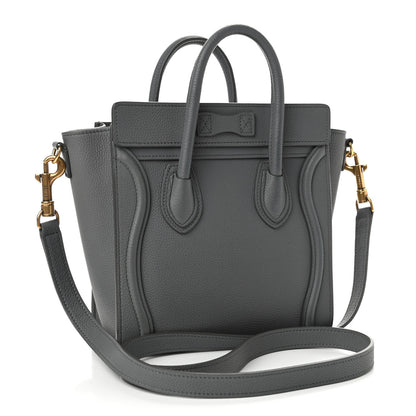 Celine Baby Drummed Calfskin Nano Luggage Kohl 2 of 4