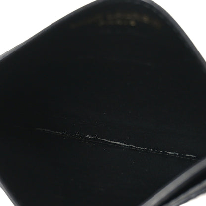 Saint Laurent Calfskin Tiny Cassandre Credit Card Case Black 5 of 8