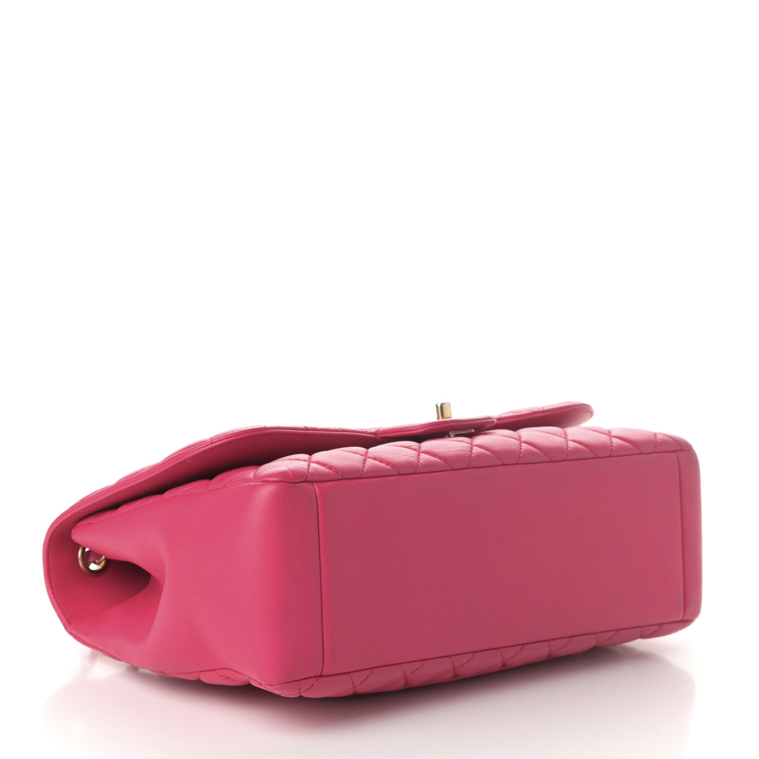 Chanel Lambskin Quilted Jumbo Mademoiselle Chic Flap Fuchsia 4 of 10