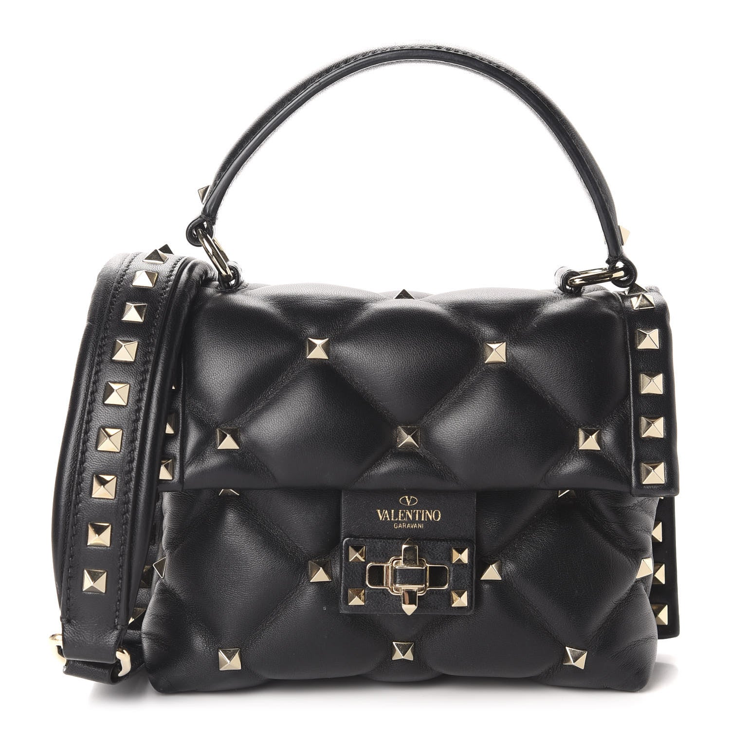 Valentino Garavani Nappa Mini Candystud Top Handle Bag Black 1 of 9