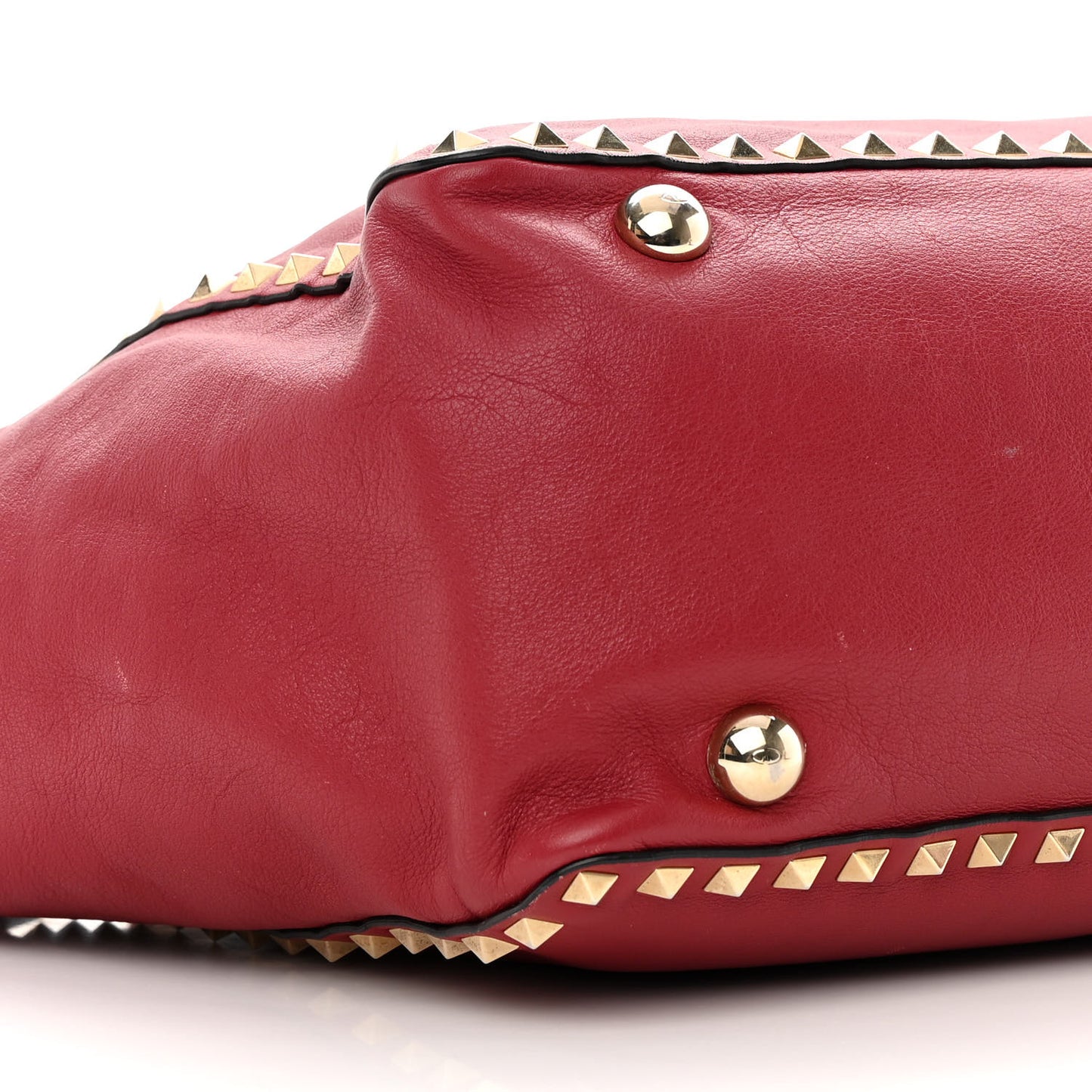 Vitello Medium Rockstud Tote Rosso Valentino