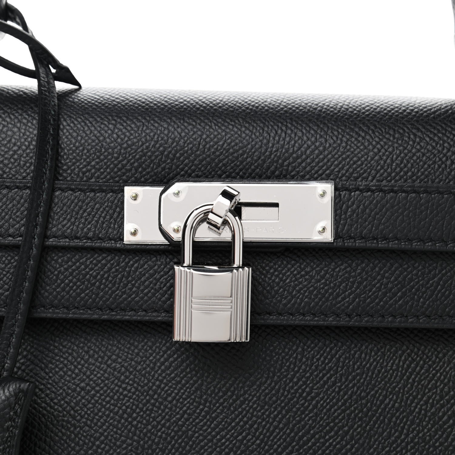 Hermes Epsom Kelly Sellier 28 Black 9 of 10