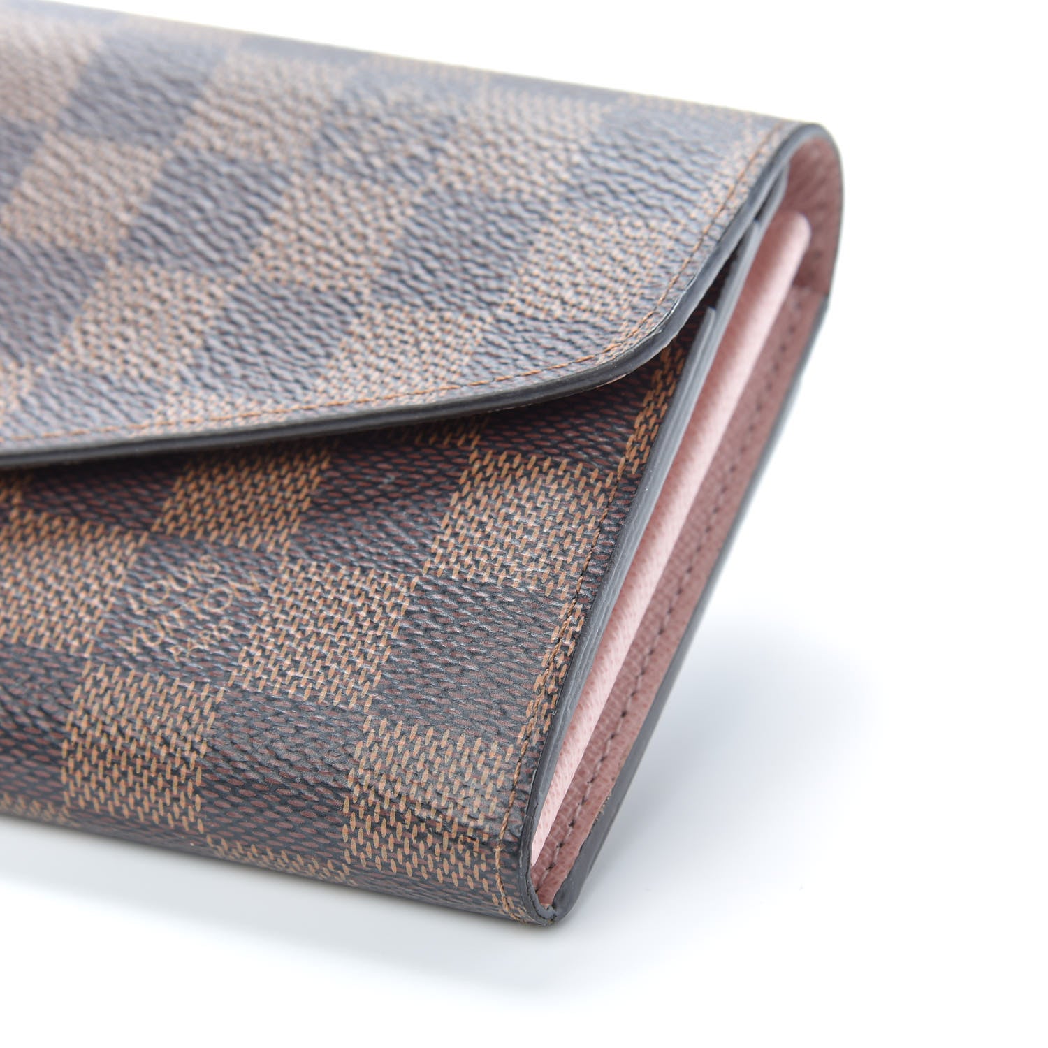 Louis Vuitton Damier Ebene Sarah Wallet NM Rose Ballerine 9 of 9