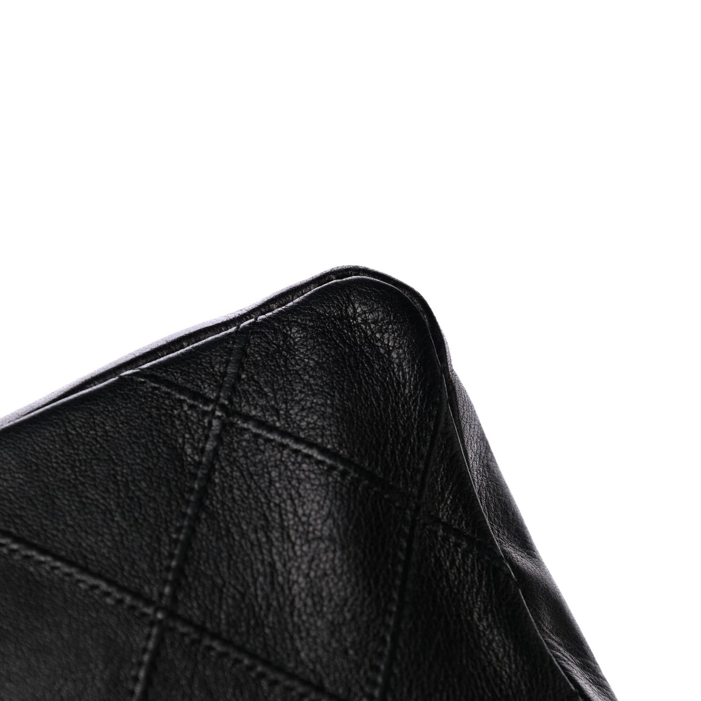 Lambskin Diamond Stitched Flap Waist Belt Bag 75 30 Black