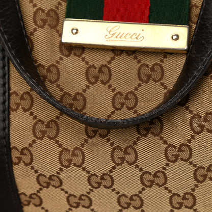 Gucci Monogram New Ladies Web Tote Dark Brown 11 of 11