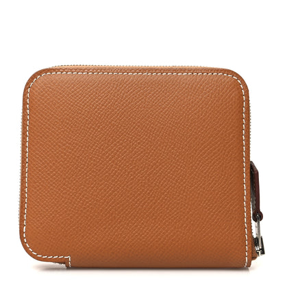 Hermes Epsom Silk'in Compact Wallet Gold 1 of 8