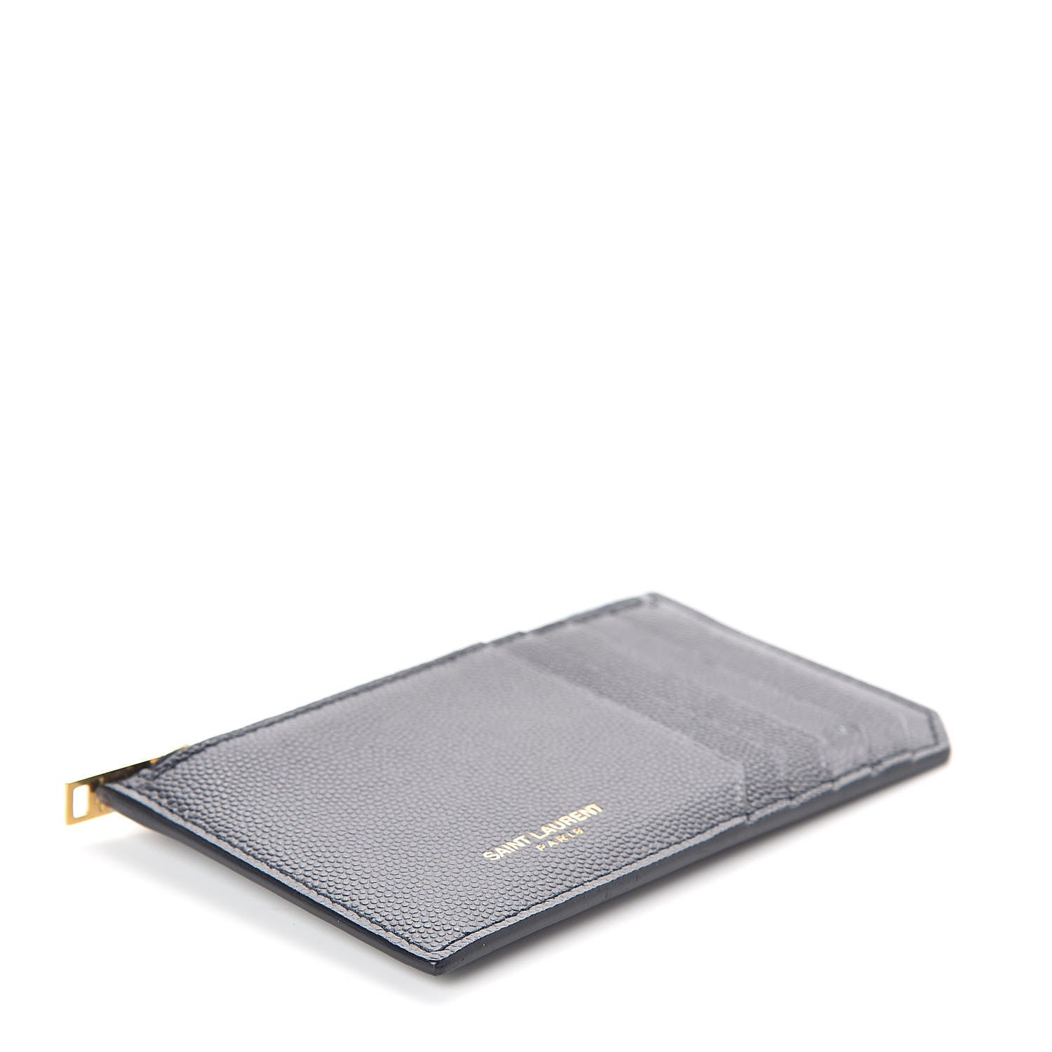 Saint Laurent Grain de Poudre 5 Fragments Zip Pouch Card Holder Marine 4 of 8