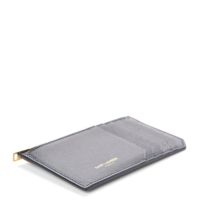 Saint Laurent Grain de Poudre 5 Fragments Zip Pouch Card Holder Marine 4 of 8