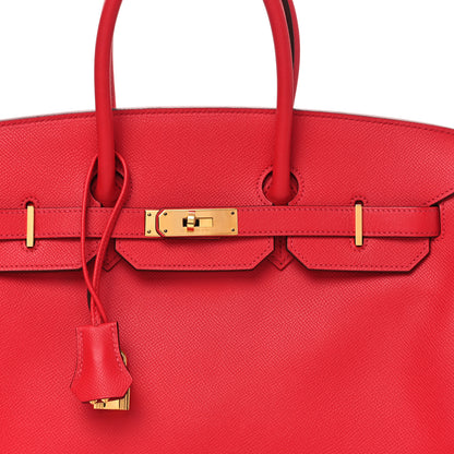 Hermes Epsom Birkin 35 Rouge Casaque 8 of 14