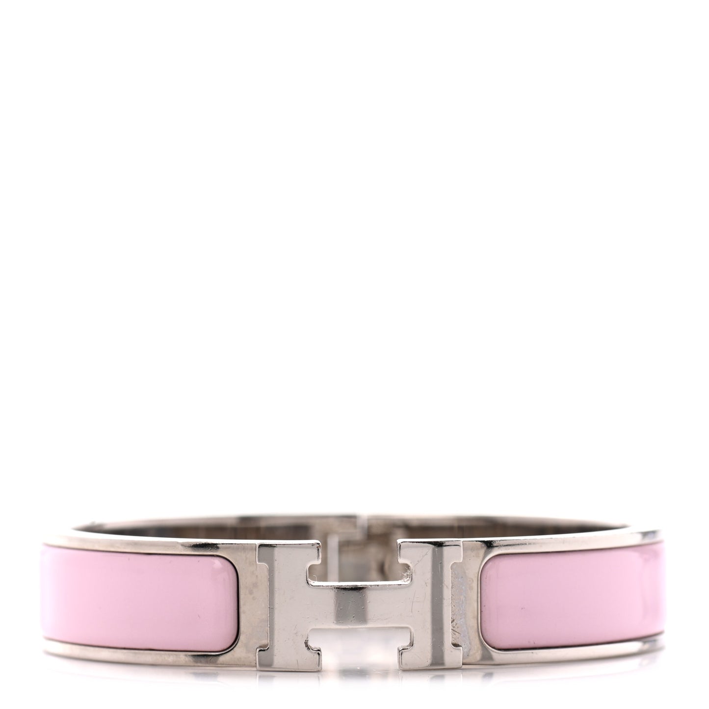 Enamel Narrow Clic Clac H Bracelet PM Rose Dragee
