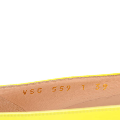 Valentino Garavani Matte Calfskin Rockstud New Plain 100mm Pumps 39 Yellow 8 of 9