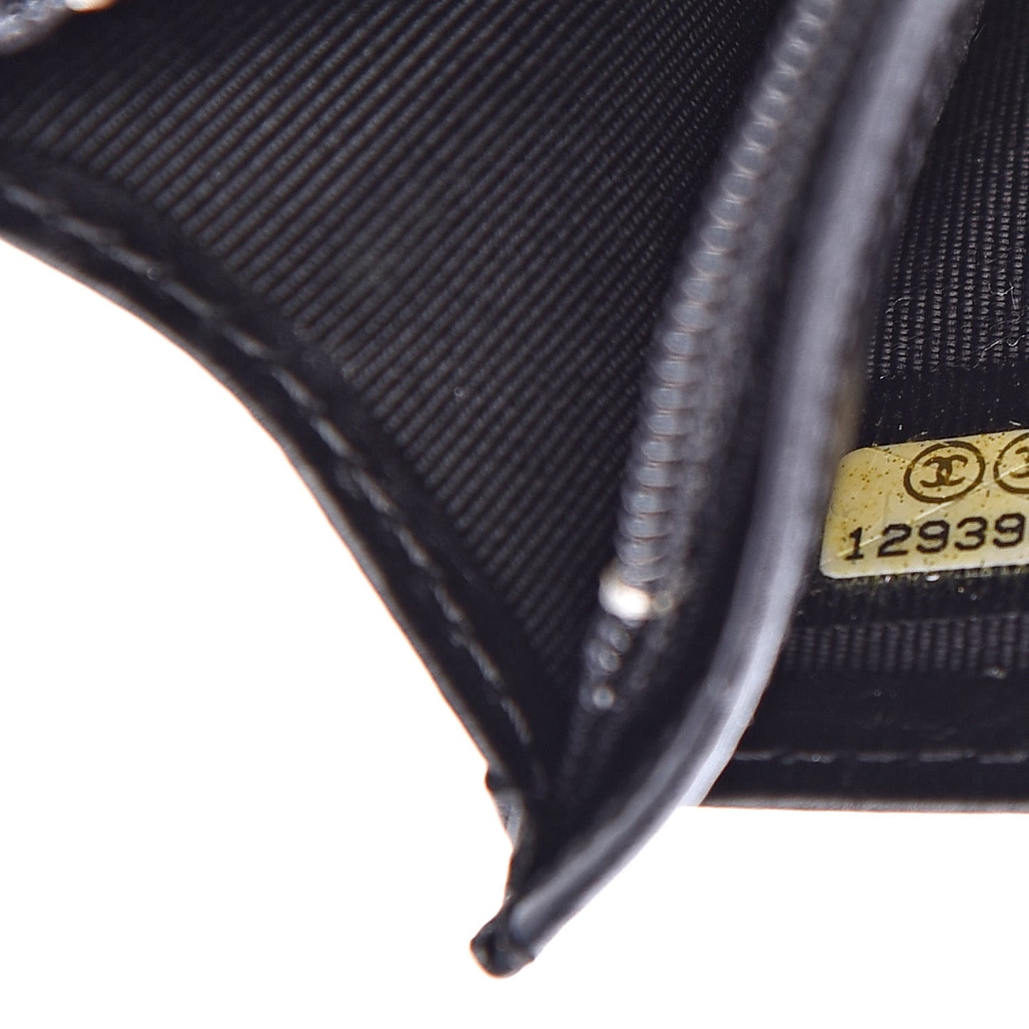 Aged Calfskin Quilted Reissue Yen Wallet Black