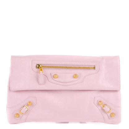 Balenciaga Agneau Giant 12 Gold Hardware Envelope Clutch Rose Poudre 1 of 10