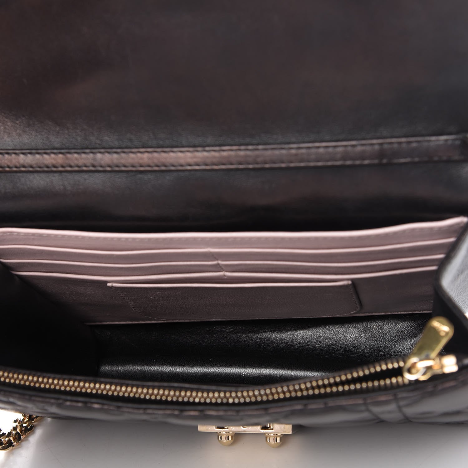 Christian Dior Lambskin Cannage Miss Dior Promenade Pouch Black 5 of 11