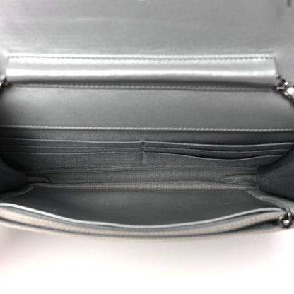 Chanel Metallic Aged Calfskin Quilted Reissue Wallet On Chain WOC Silver 5 of 12