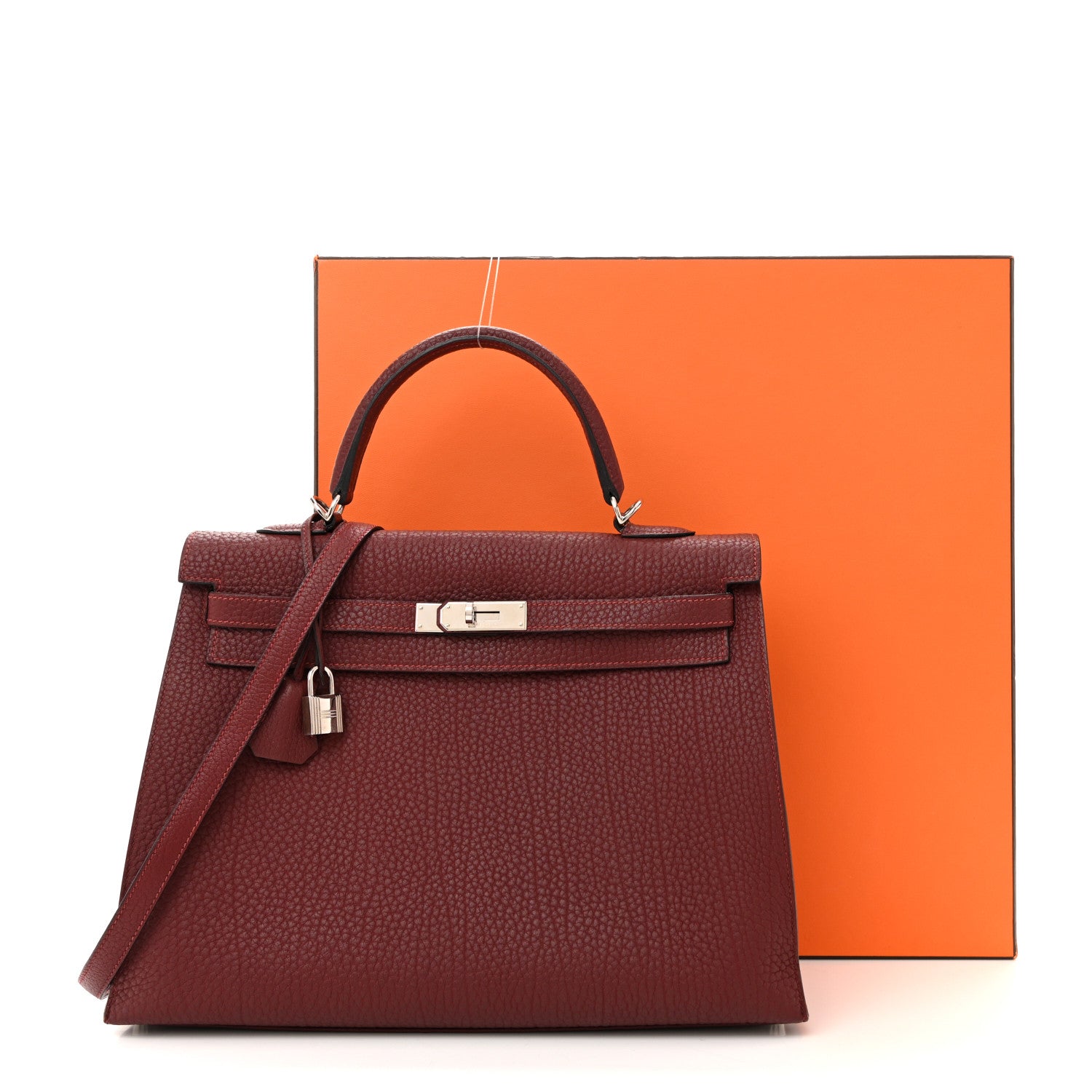 Hermes Fjord Kelly Sellier 35 Rouge H 16 of 16