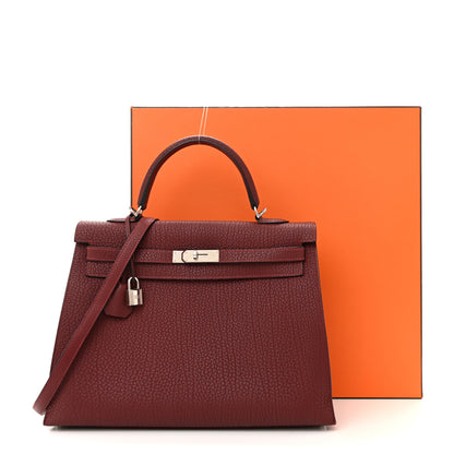 Hermes Fjord Kelly Sellier 35 Rouge H 16 of 16