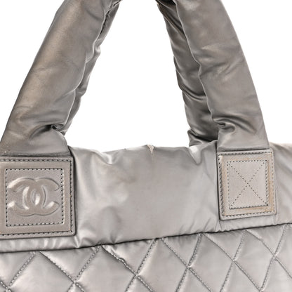 Chanel Nylon Quilted Small Coco Cocoon Tote Silver 14 of 14