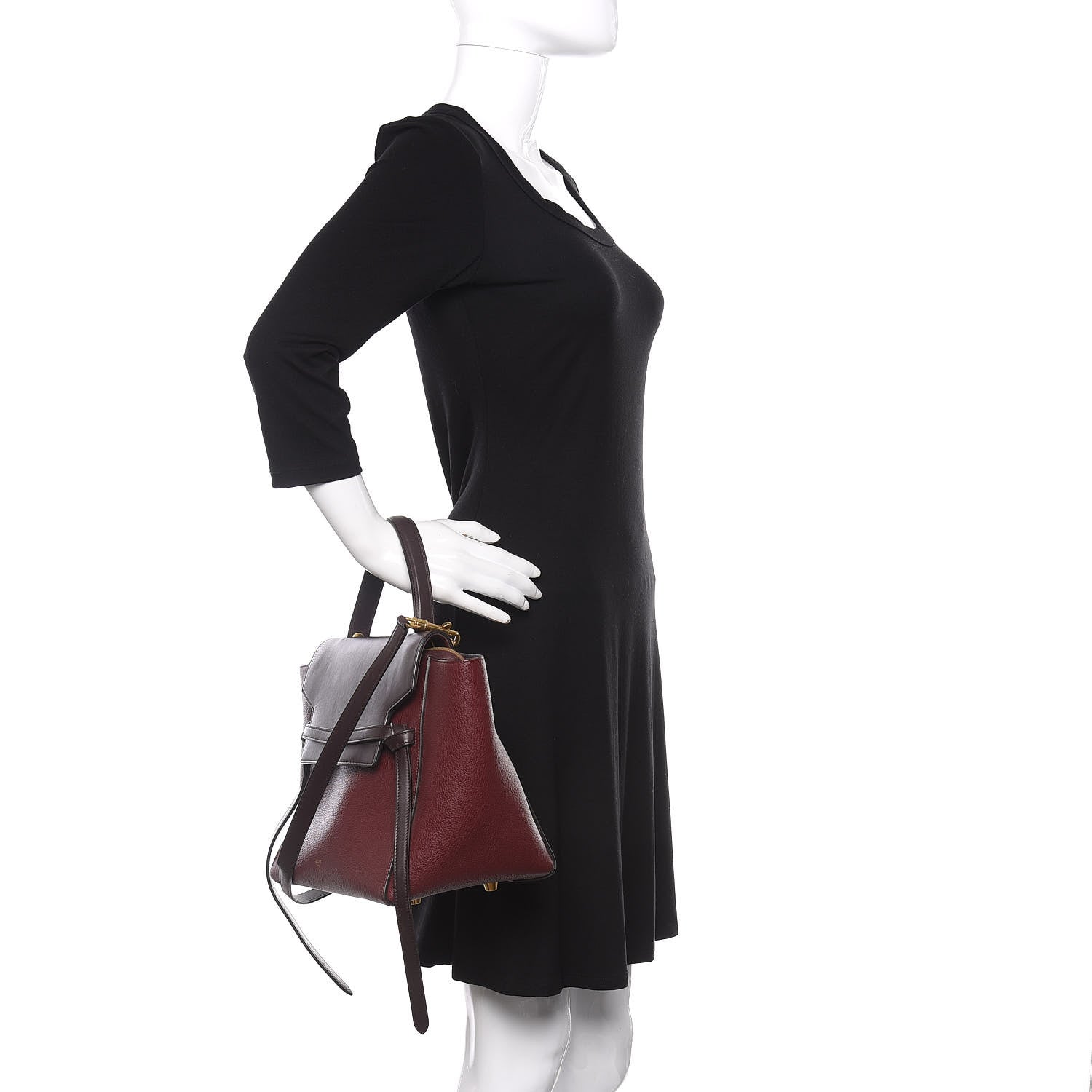 Celine Goatskin Smooth Calfskin Mini Belt Bag Burgundy 2 of 15