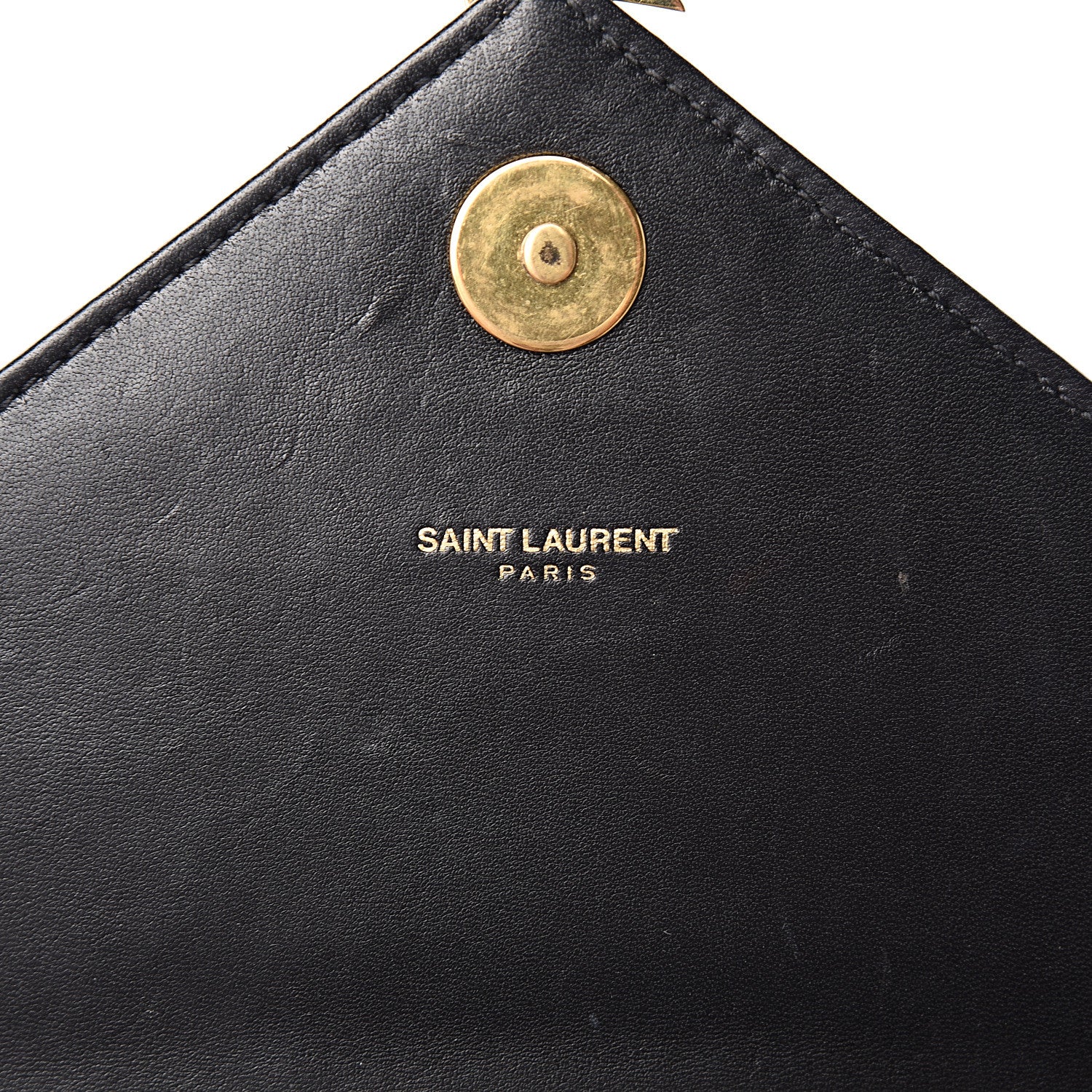 Saint Laurent Lambskin Matelasse Chevron Medium Monogram Satchel Black 6 of 10