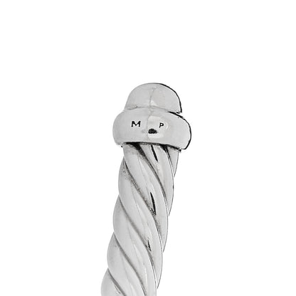 David Yurman Sterling Silver 14K Yellow Gold 4mm Cable Flex Bracelet 5 of 5