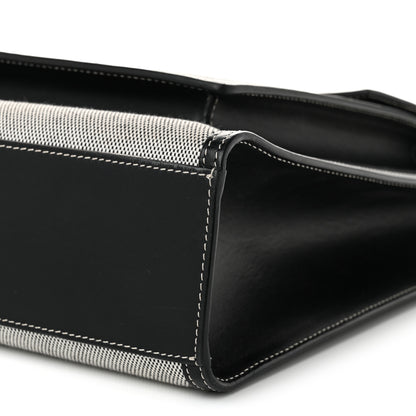 Burberry Canvas Smooth Calfskin Two Tone Medium Pocket Bag Black White 10 of 10