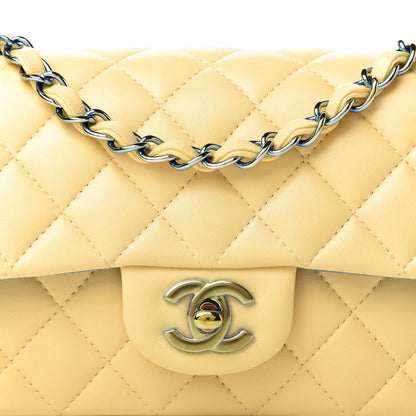 Chanel Lambskin Quilted Mini Rectangular Flap Yellow Blue 10 of 10