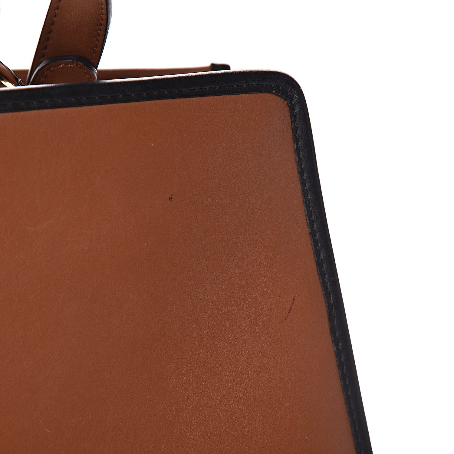 Fendi Vitello Century Opaco F is Fendi Bi-Color Regular Runaway Satchel Corteccia Black 15 of 22