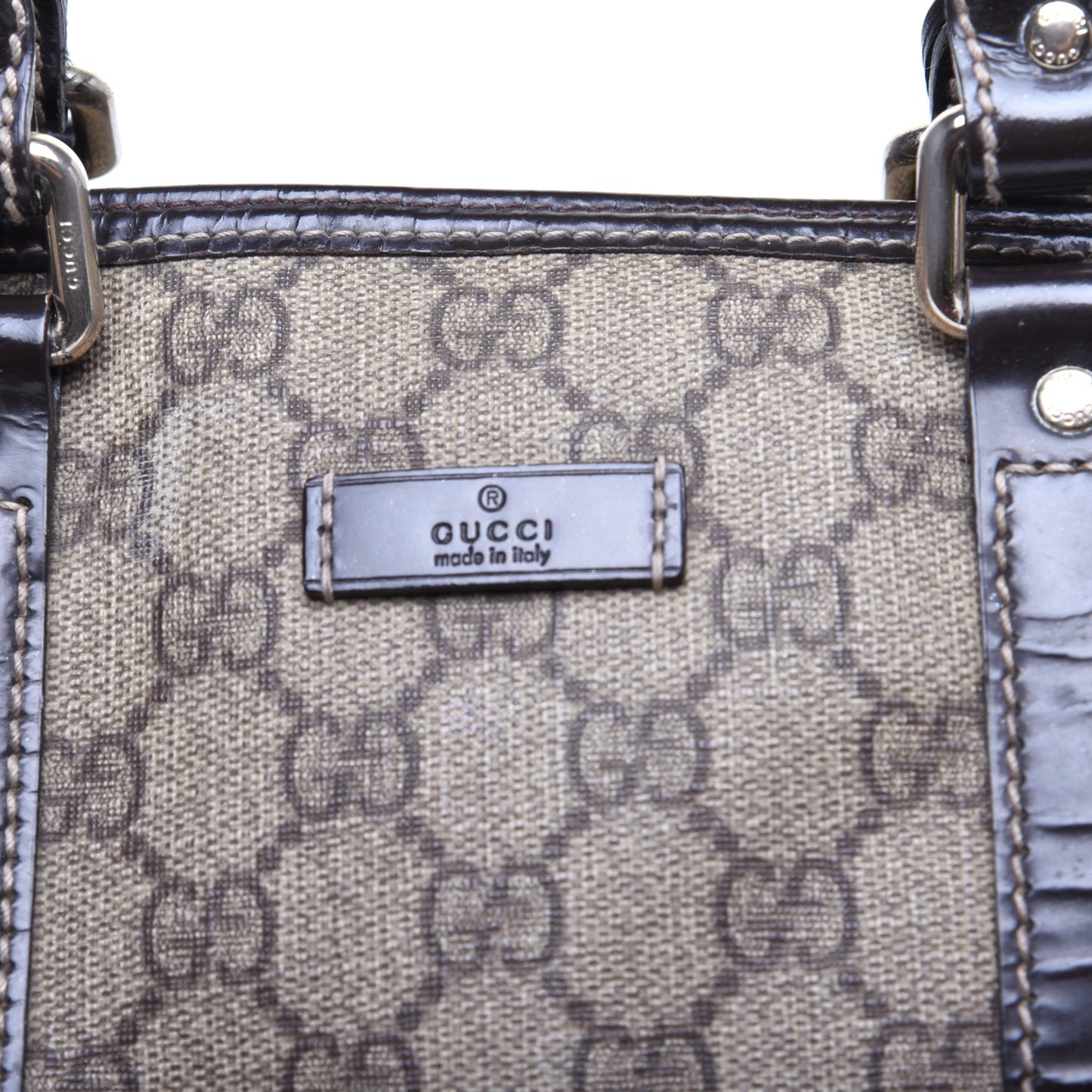 GG Plus Monogram Medium Joy Boston Dark Brown