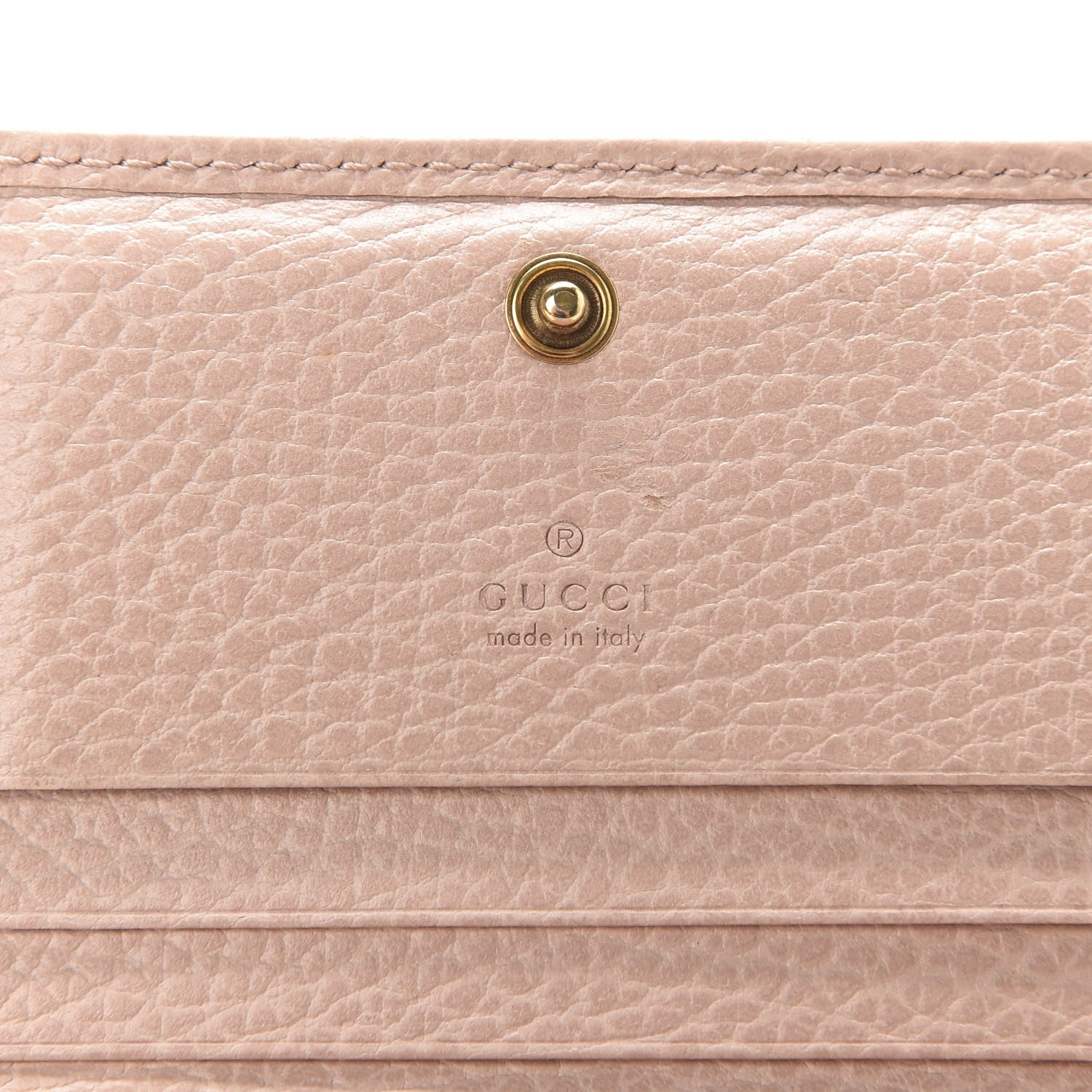 Gucci Pebbled Calfskin Butterfly Card Case Perfect Pink 6 of 7