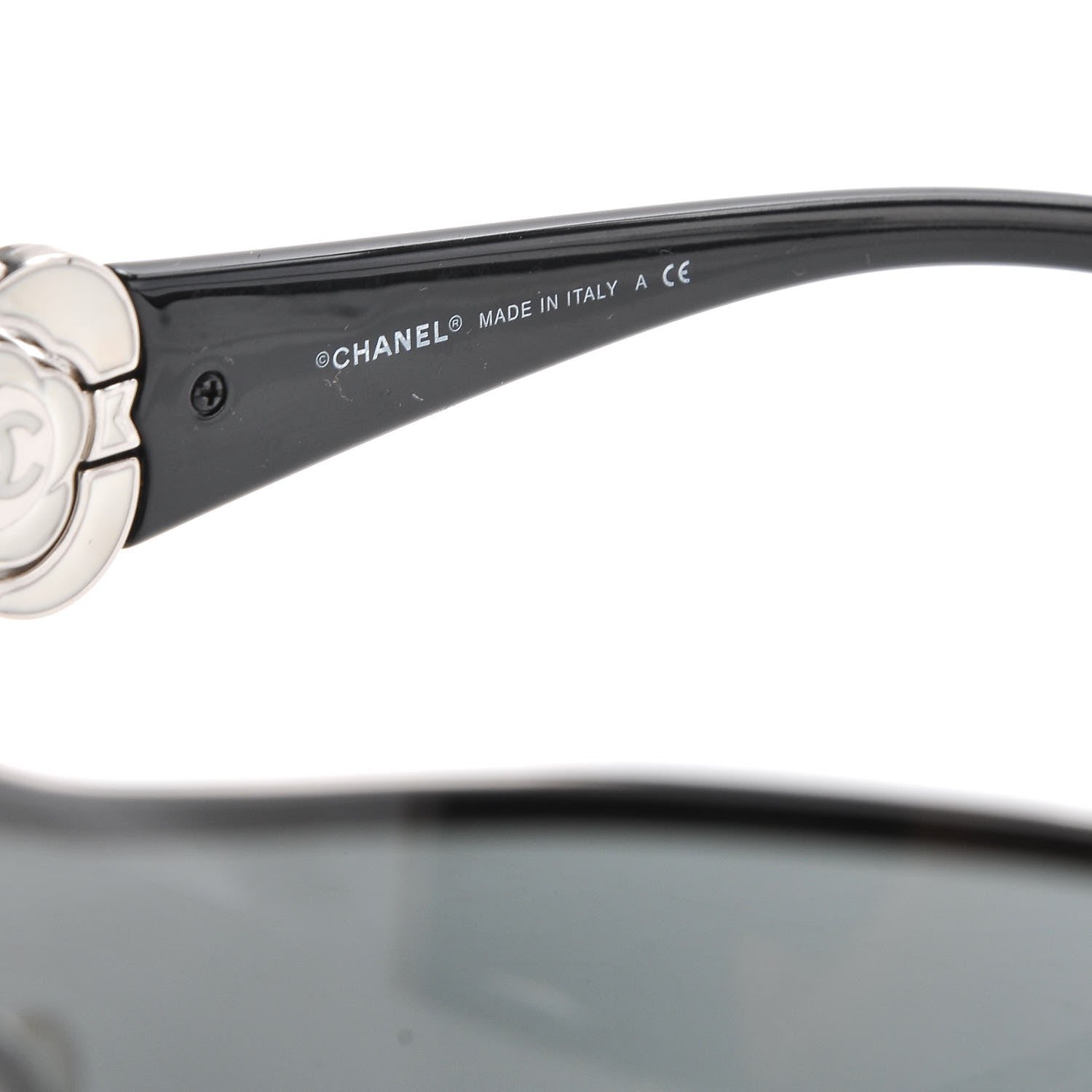 Chanel Swarovski Crystal Camellia CC Sunglasses 4164-B Black 5 of 7
