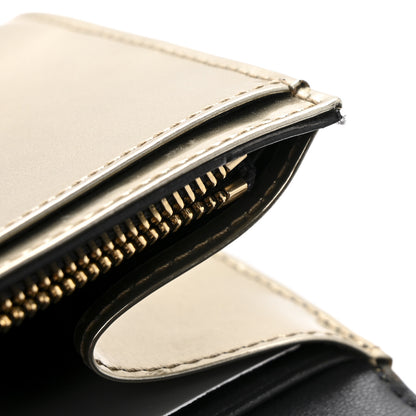 Christian Dior Metallic Patent Micro-Cannage Diorama Croisiere Chain Wallet Champagne 8 of 16