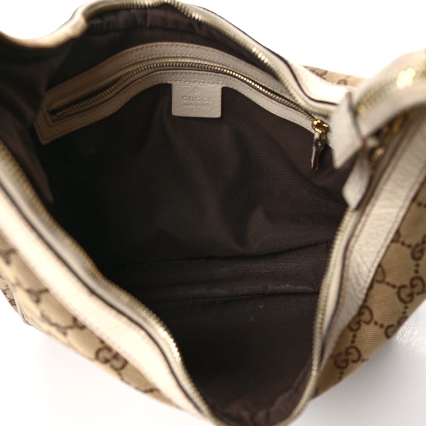 GG Monogram Medium Charmy Hobo Off White