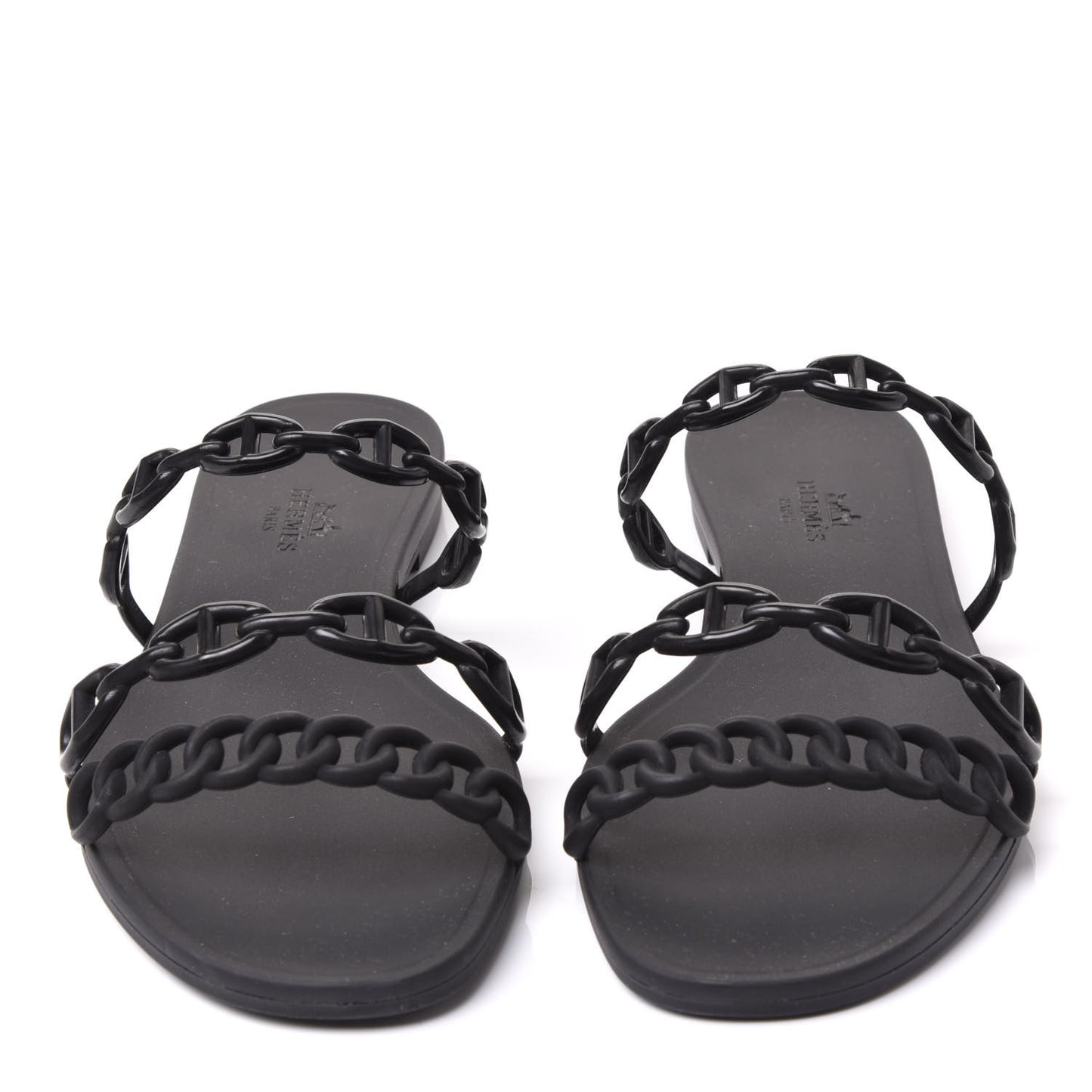 Rubber Chaine d'Ancre Rivage Sandals 37 Black